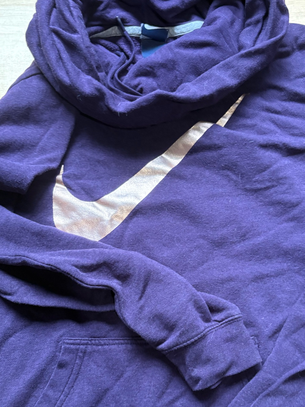 Nike Purple Hoodie with White Swoosh